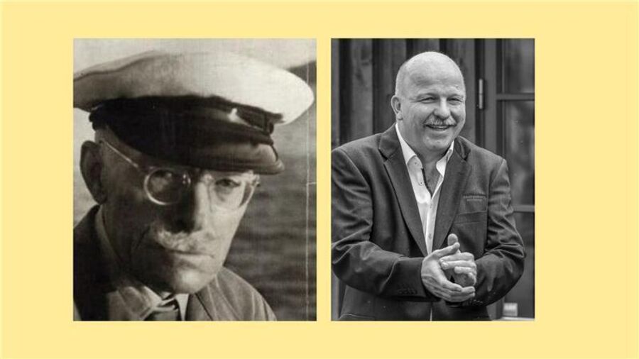 Foto: Harde Johannessen Harde Johannessen besøker Nodeland bibliotek for å fortelle om Gabriel Scotts liv og forfatterskap.