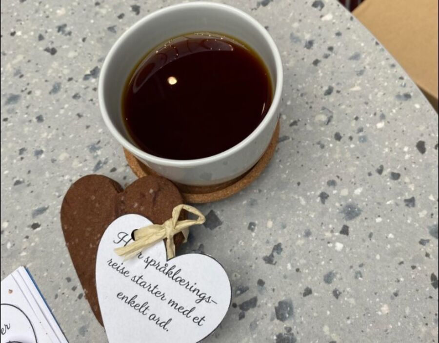 Velkommen til språkkafè på Demo Rona. Foto: Basiret Kosmaz Velkommen til språkkafè på Demo Rona.